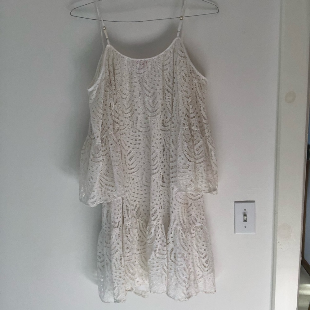 Lilly Pulitzer Alanna Dress in Marine Tropic Lace Resort White Size Medium - Picture 12 of 16